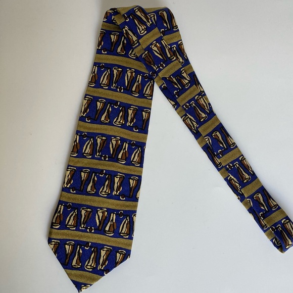 J. Garcia Silk Tie "Like a Twittering Machine” Blue Collection 14 Vintage 1996 - Picture 6 of 10